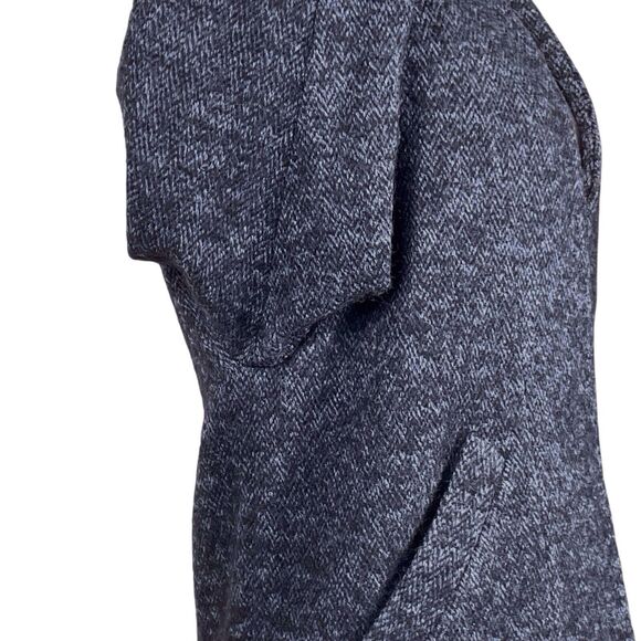 See By Chloe Collarless Cocoon Wool Alpaca Jacket Gray Herringbone Size 4 - Picture 9 of 16